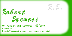 robert szemesi business card